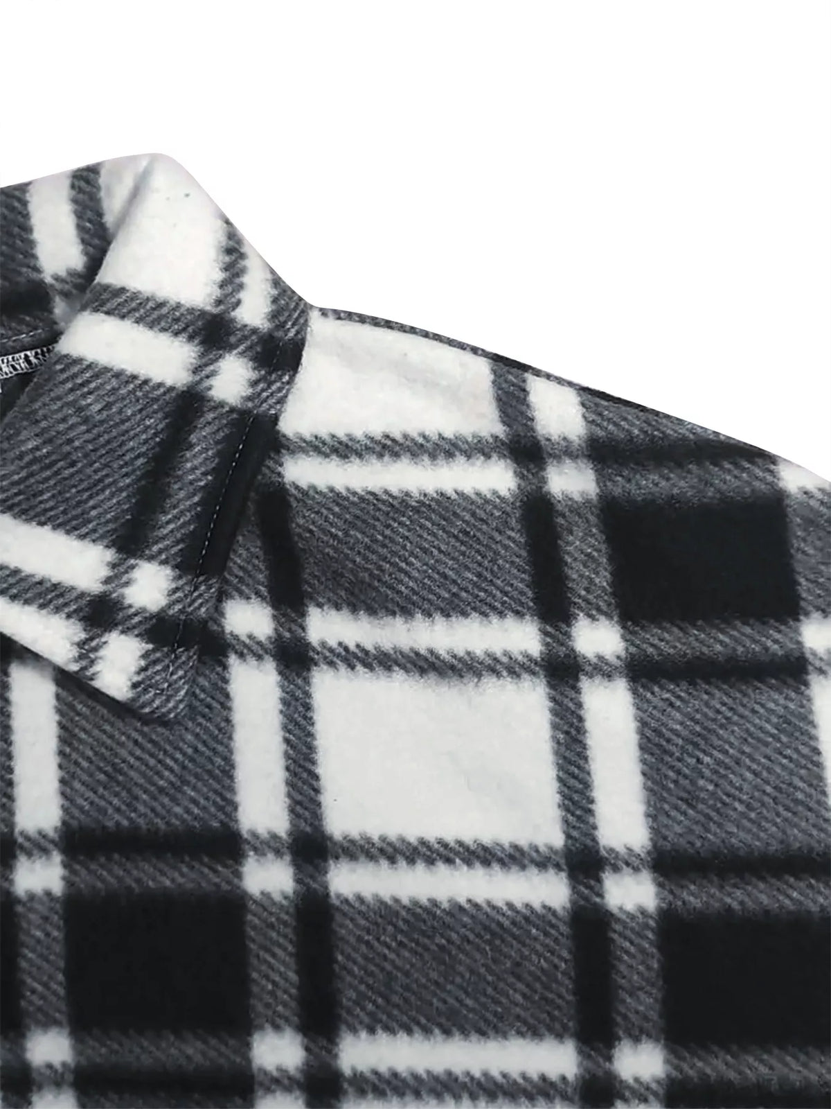 Plaid Button-Up Jacket