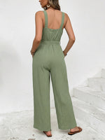 Tie Waist Wide Leg Jumpsuit