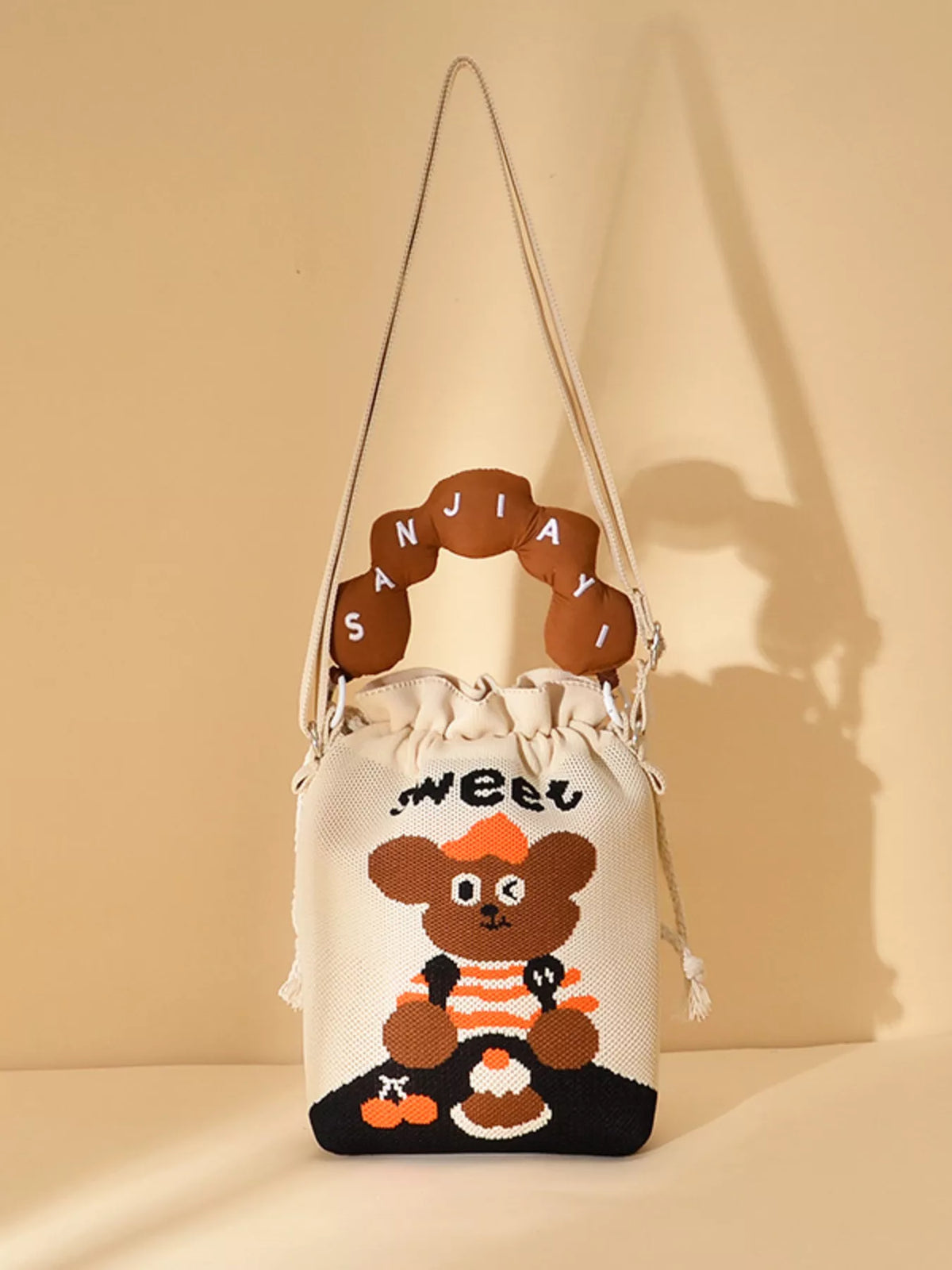 Drawstring Bucket Crossbody Bag