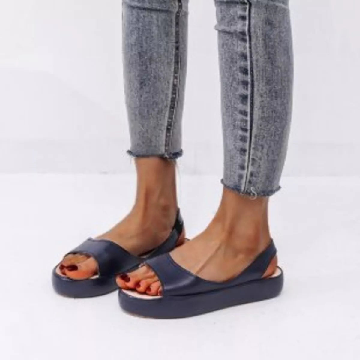 Peep Toe Platform Sandals
