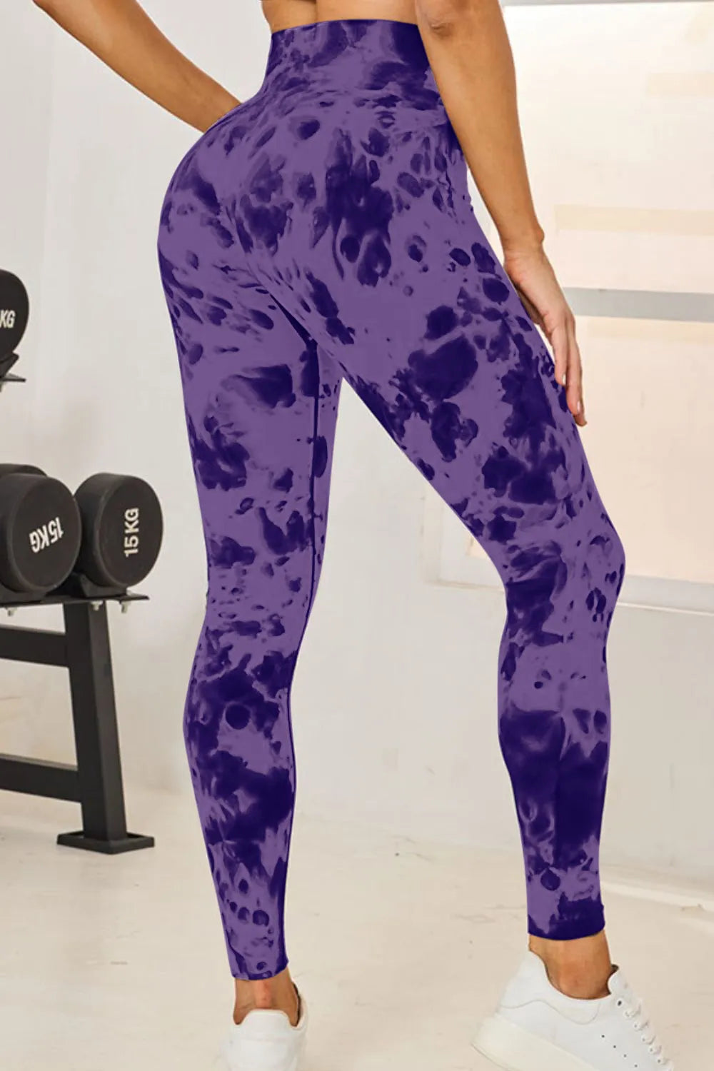Tie-Dye High Waist Active Leggings - Ladyez