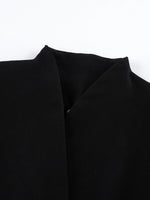 Pleated One Button Blazer Dress