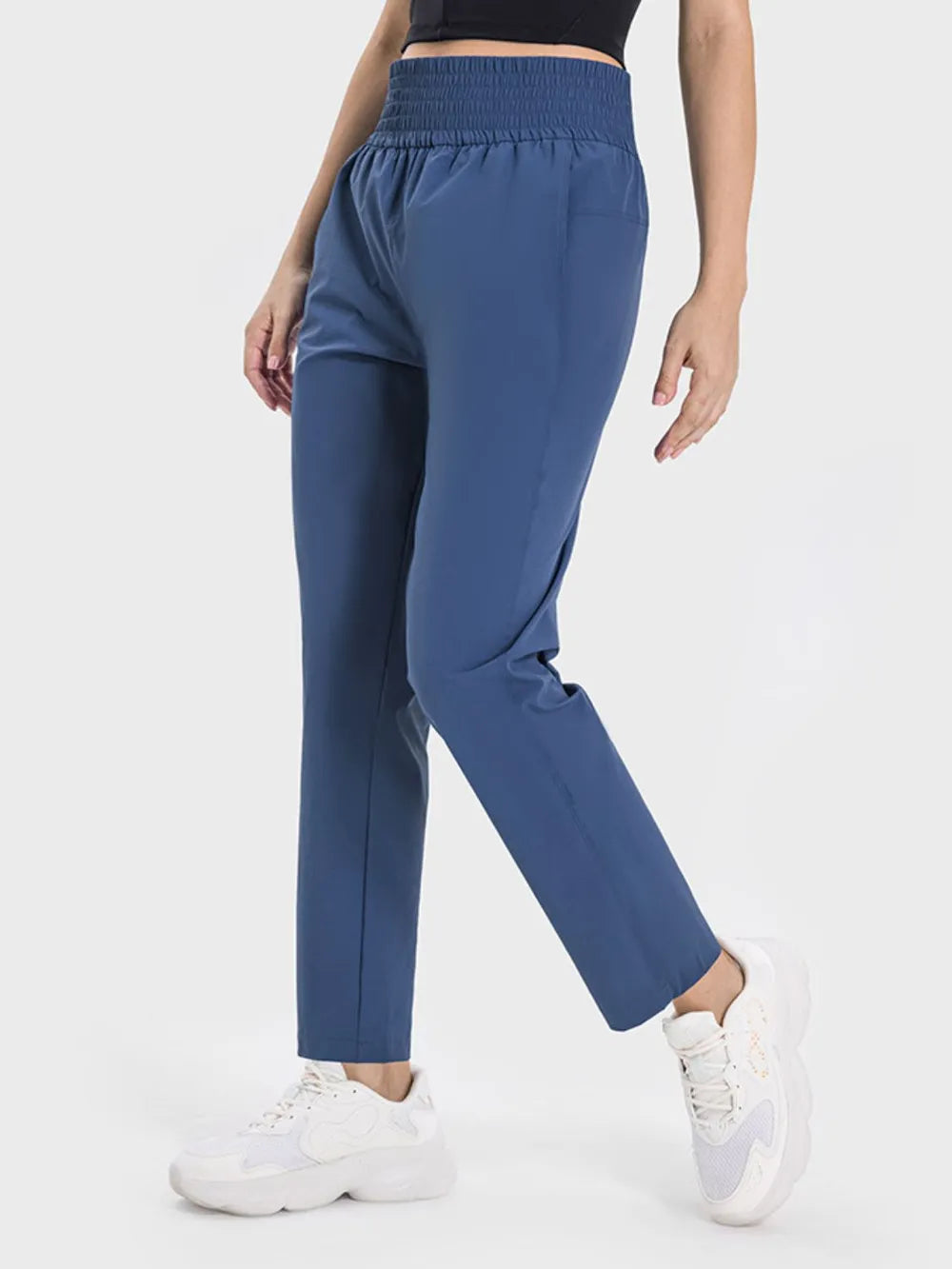 Millennia Pocketed High Waist Active Pants - Ladyez