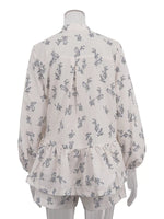 Floral Print Balloon Sleeve Top and Shorts Set