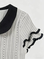 Peter Pan Collar Short Sleeve T-Shirt