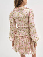 Floral Print Ruffle Mini Dress