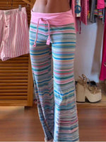 Drawstring Striped Pants