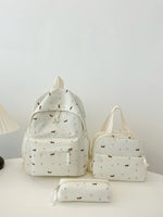 3-Piece Daisy Print Canvas Bag Set - Ladyez