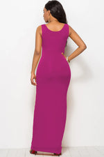 Scoop Neck Wide Strap Maxi Dress - Ladyez