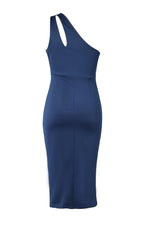 Ruched Cutout Single Shoulder Dress - Ladyez