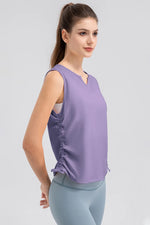 Notched Wide Strap Active Tank - Ladyez