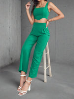 Square Neck Tank and Pants Set
