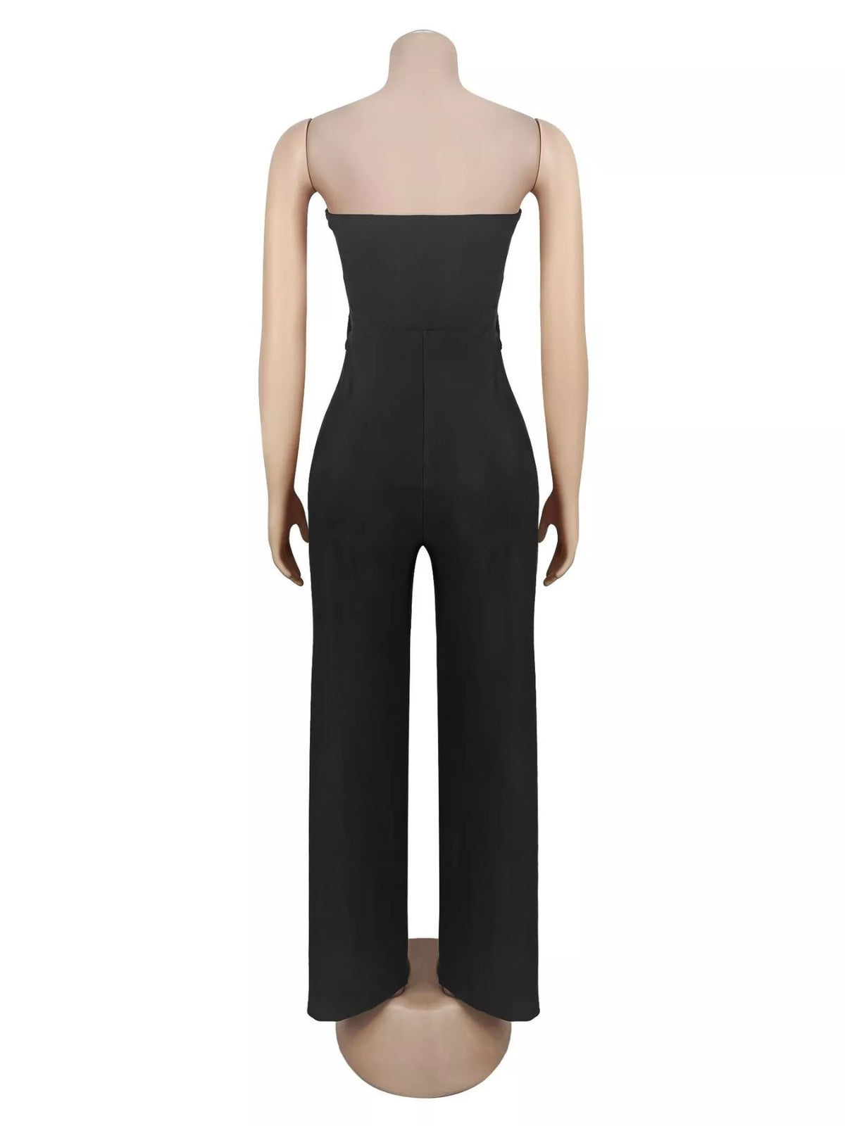 Strapless Cut-out Wide-Leg Jumpsuit