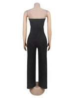 Strapless Cut-out Wide-Leg Jumpsuit