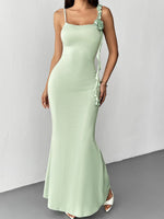 Floral Bodycon Mermaid Maxi Dress