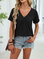 Casual V-Neck Short Sleeve T-Shirt
