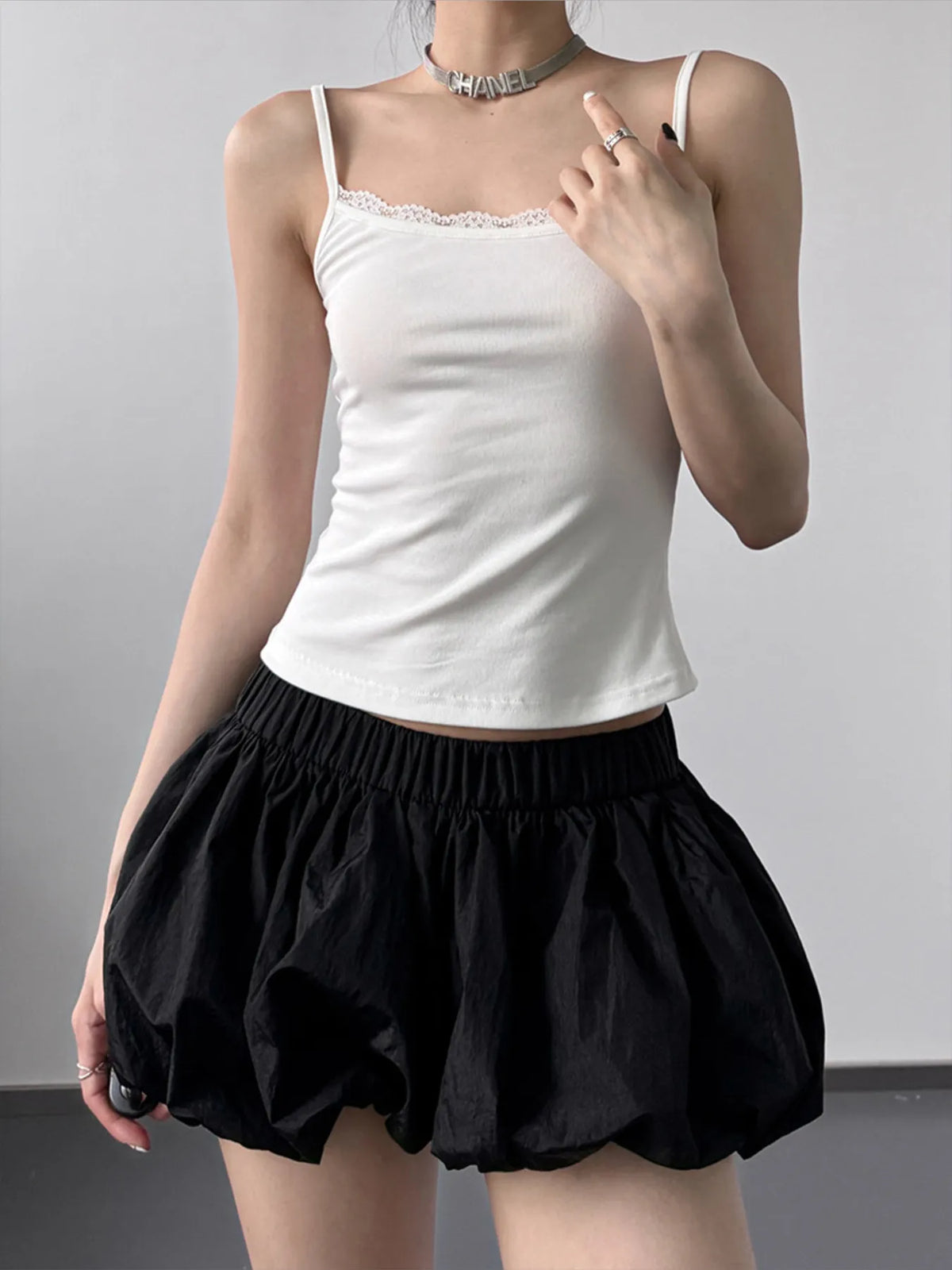 Lace Trim Cami Top - Ladyez