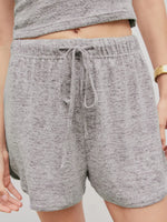 Quarter Button Sleeveless Top and Drawstring Shorts Lounge Set - Ladyez