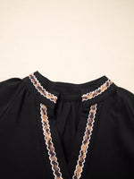 Contrast Trim Bracelet Sleeve Shift Mini Dress