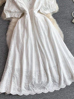 Lace Detail A-Line Midi Dress