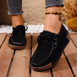 Round Toe Lace Up Sneakers