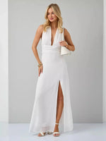 Fredrick Halterneck V-Neck Dress