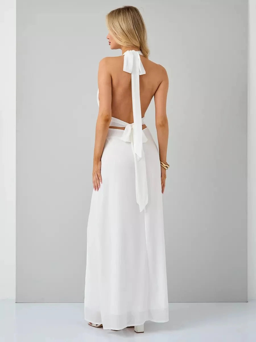 Fredrick Halterneck V-Neck Dress