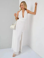 Fredrick Halterneck V-Neck Dress