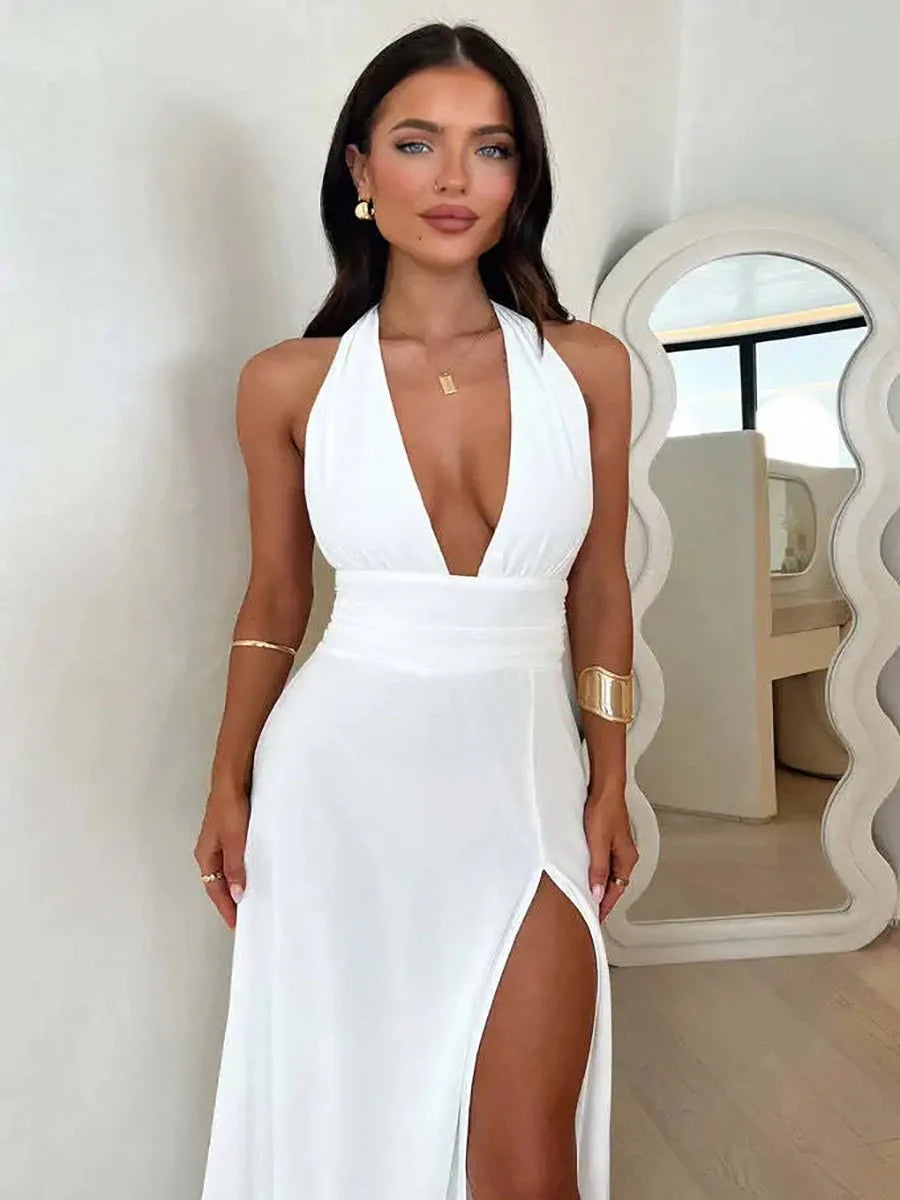 Fredrick Halterneck V-Neck Dress