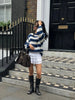 Jaida Loose Striped Pullover Sweater for Cozy Fashion