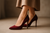ladies shoes on lady focus on shoes