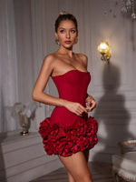 Ruby Strap Tube Top Short Skirt