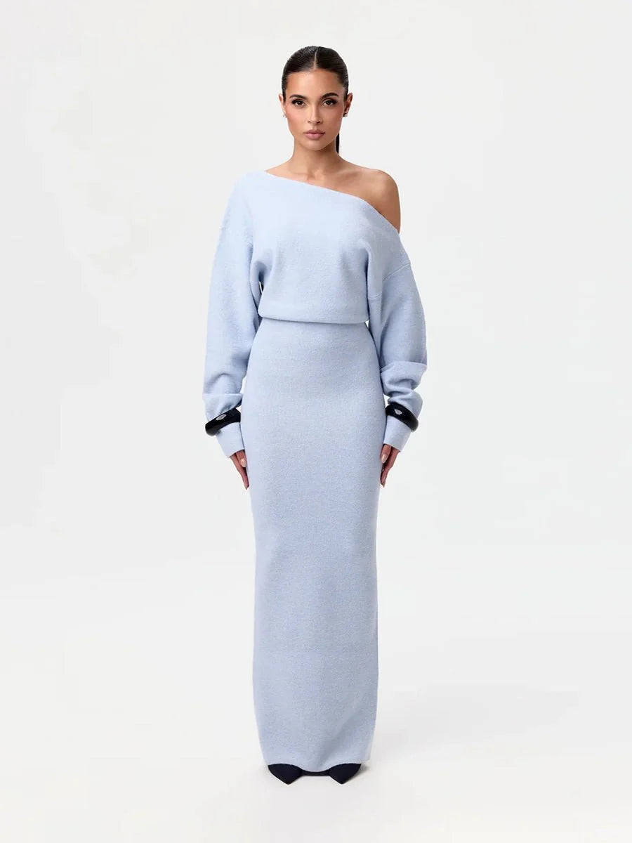 Stella Knitted Evening Dress: Knitted Elegance