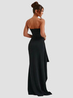 Yaser Strapless Split Long Dress