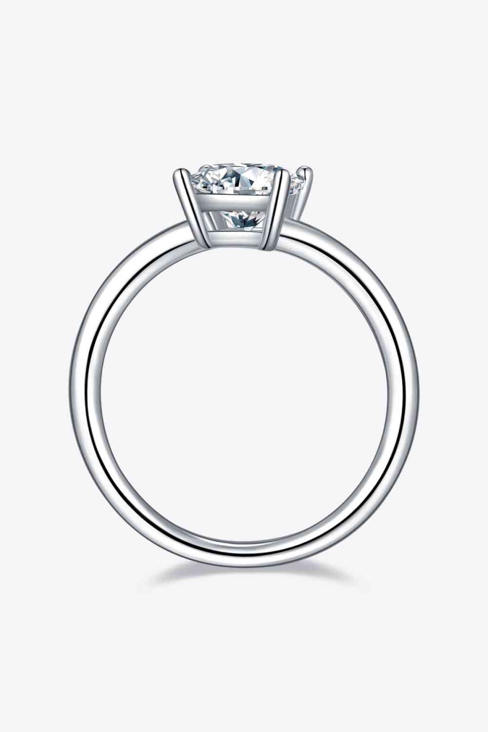 1 Carat Moissanite 925 Sterling Silver Solitaire Ring - Ladyez