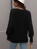 Double Take Rib-Knit Plunge Raglan Sleeve Cardigan - Ladyez
