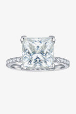 5.52 Carat Moissanite Side Stone Ring - Ladyez