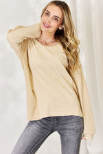 HEYSON Full Size Mineral Wash Thermal Top - Ladyez