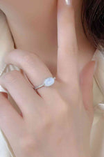 Moonstone 925 Sterling Silver Ring - Ladyez