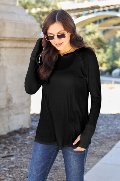 Basic Bae Full Size Round Neck Long Sleeve T-Shirt - Ladyez