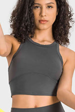 Racerback Cropped Sports Tank - Ladyez