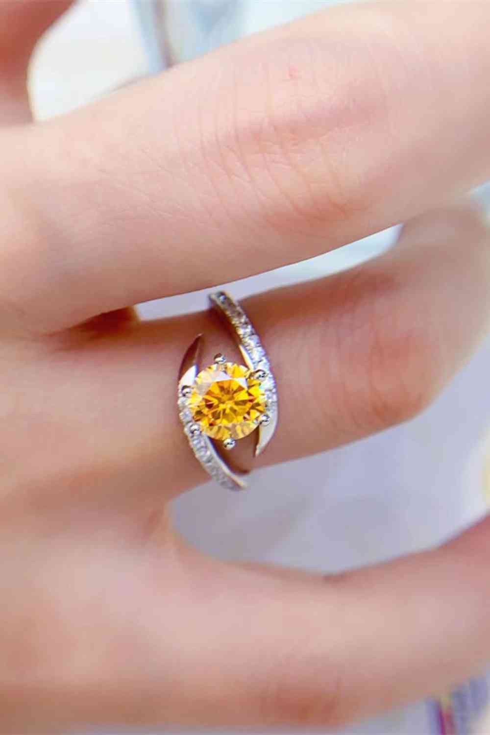 1 Carat Moissanite 925 Sterling Silver Ring - Ladyez