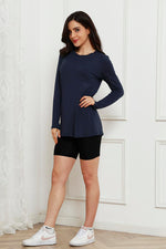 Basic Bae Full Size Round Neck Long Sleeve Top - Ladyez