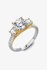 2 Carat Moissanite Contrast Ring - Ladyez