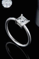 1 Carat Moissanite 925 Sterling Silver Solitaire Ring - Ladyez