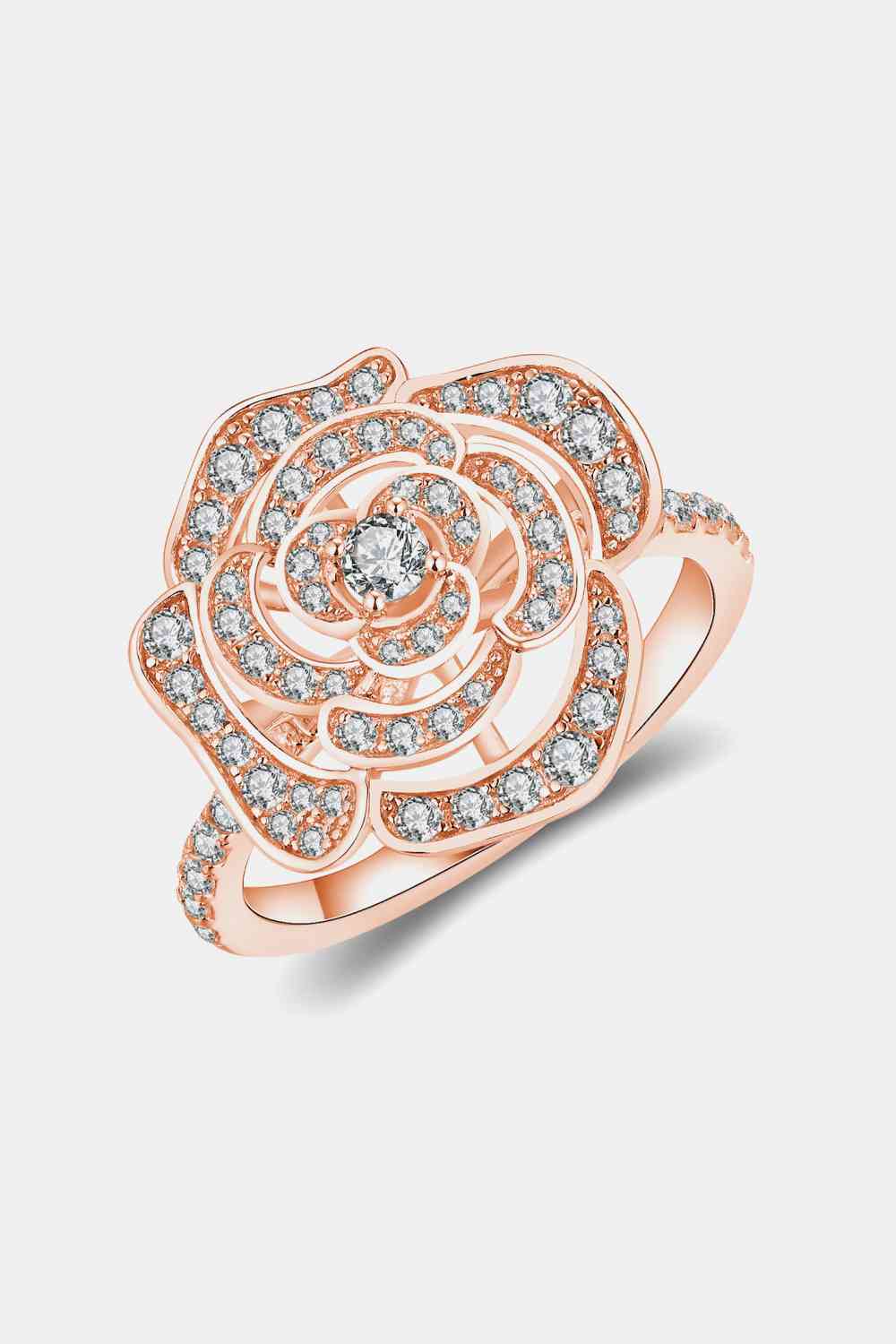 Moissanite Flower Shape Ring - Ladyez