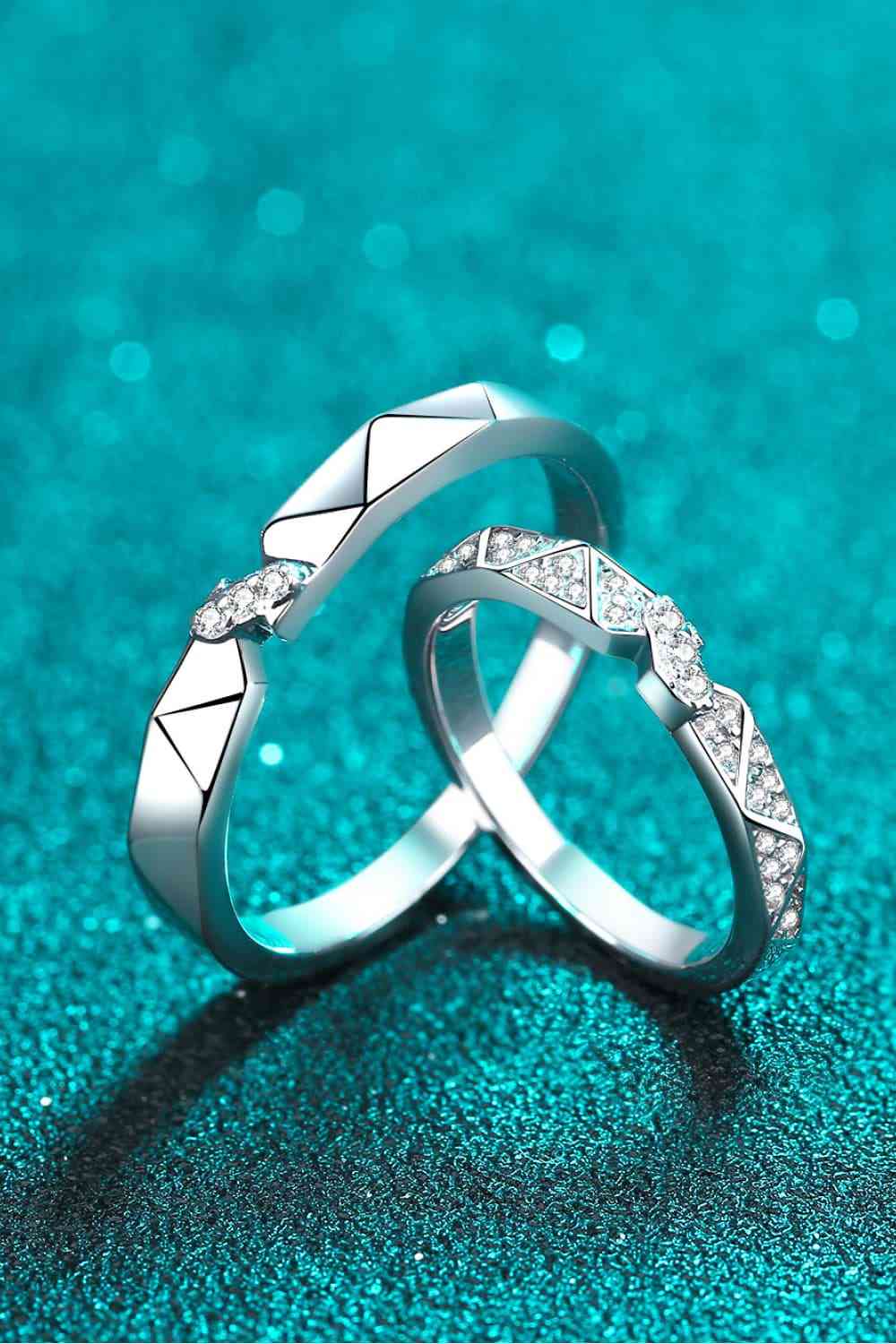 Moissanite Minimalist Rhodium-Plated Ring - Ladyez