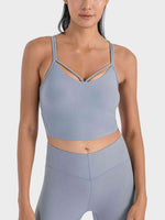 Double Strap Ribbed Sports Cami - Ladyez