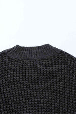 Woven Right Waffle-Knit Drop Shoulder Button-Down Cardigan - Ladyez