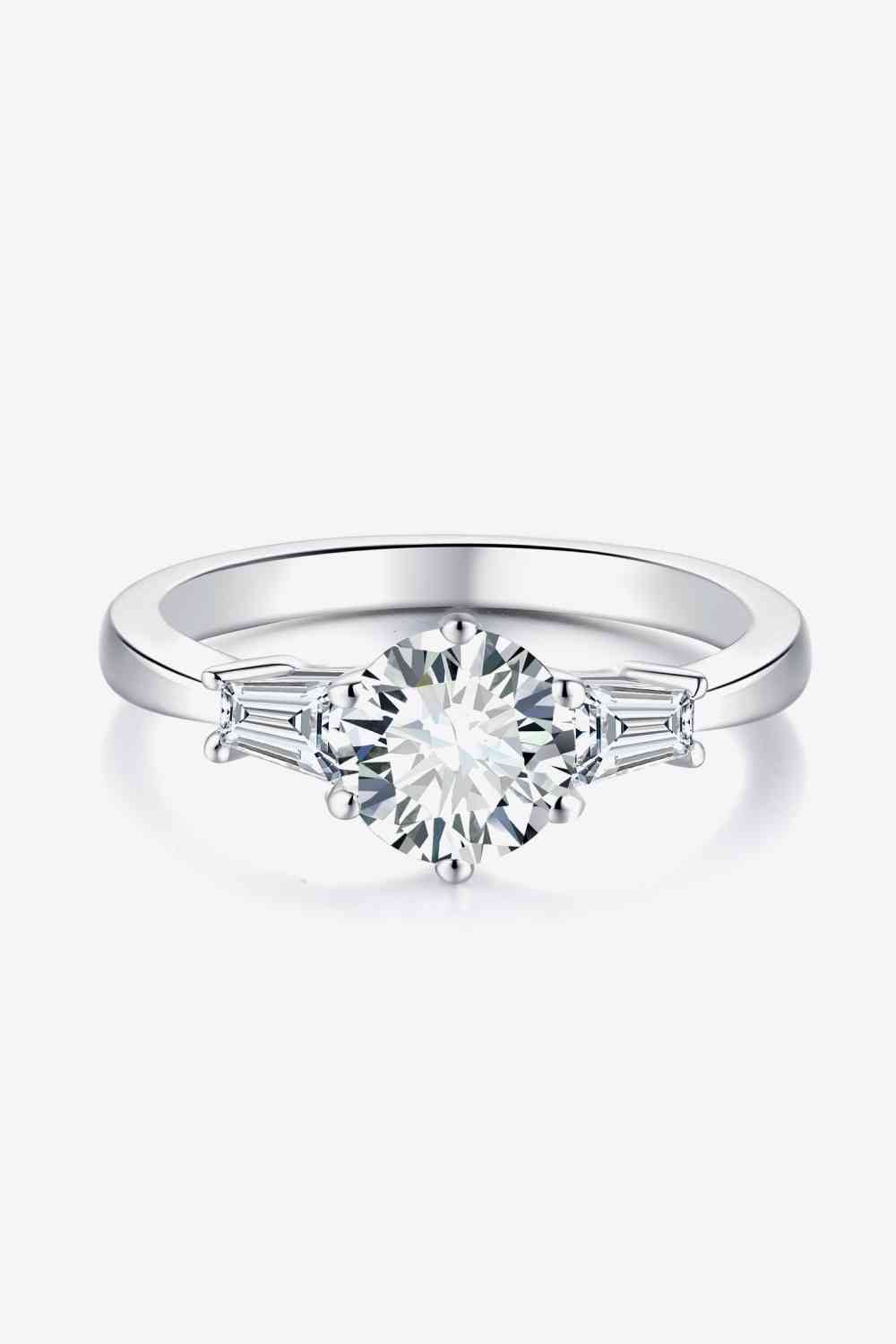 Loyal Love 1 Carat Moissanite Platinum-Plated Ring - Ladyez